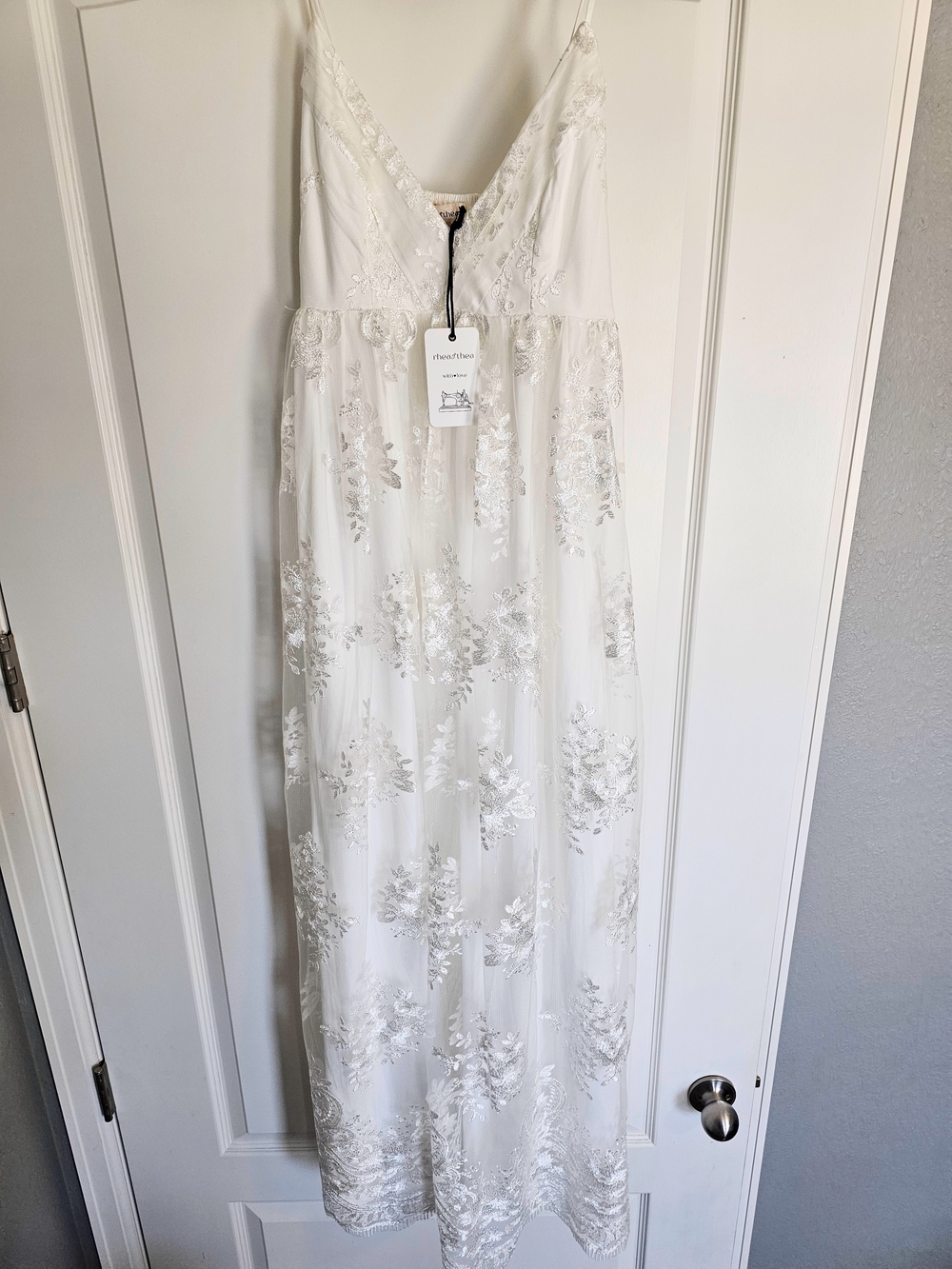 Maternity Dress Ivory White Lace Rhea & Thea by Pinkblush Boho Small NWT